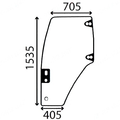 Door glass for - l/h,