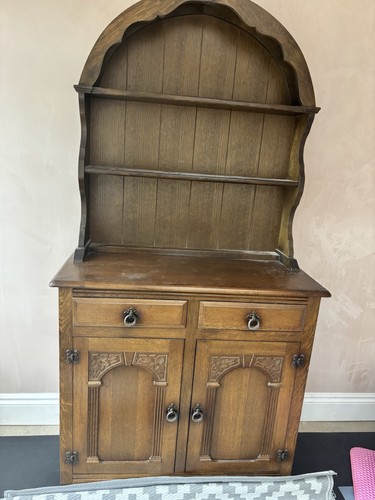 Vintage dark oak dresser - vintage,