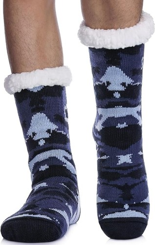 Men fuzzy ripple slipper - men's,