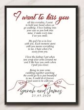 Personalised I Love You Poem Valentines Gifts for Her Him Wife Husband SP231