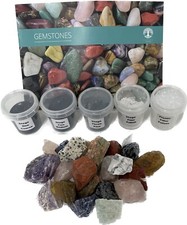 Rock Tumbler Refill Kit. 1 Pound Rocks 3 Grits 1 Polish And Filler Pellets Uk14