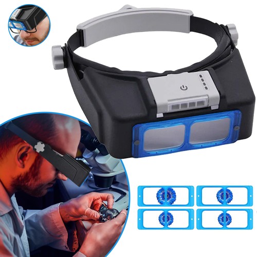 Headband magnifier with - headband,