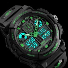 Men's Analogue Digital Watches LED Date Outdoor Military Sports Waterproof Watch