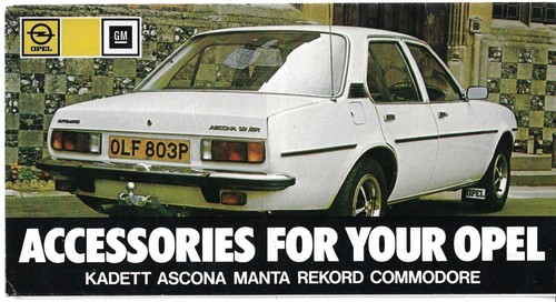 Opel accessories 1976 - opel,
