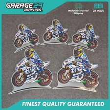 GUY MARTIN JUMP MOTO GP STICKER SET - 2 X 185MM +  3 X 125MM STICKERS