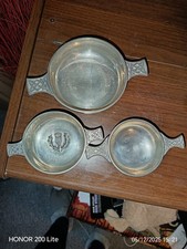 Set of Three Pewter Scottish