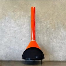 Modern Orange Steel Fireplace