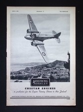 Original 1940 Advert Armstrong Siddeley Cheetah Engines Empire Training