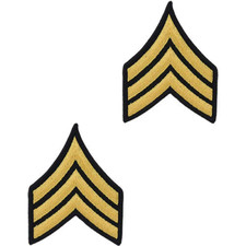 Official US Army E5-Sergeant ASU Sew on Military Patch Large (Pair)