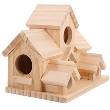  Outdoor Hanging Bird House Hummingbird Feeder Birdhouse Shelter Brown