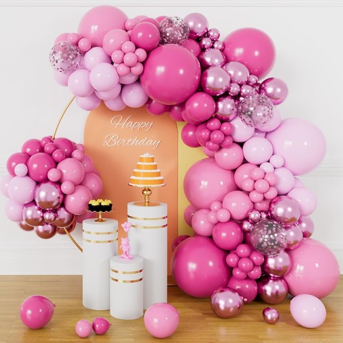 153pcs pink balloon - pink, arch
