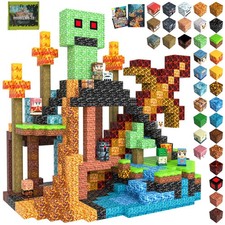 48-150Pcs Minecraft Magnetic Building Blocks Children Kids Educational Toy Gift