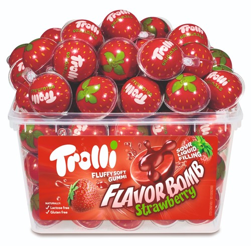 Trolli gummy candy tubs - trolli,