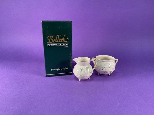 Belleek shamrock sugar - belleek, cream