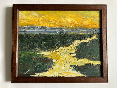Vintage oil painting abstract - vintage,