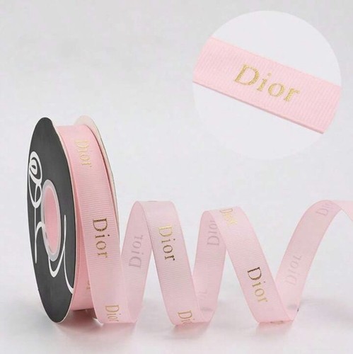 Dior pink gold ribbon - ribbon, 2.5cm