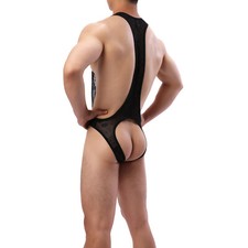 Men Leotard Bodysuit Lace