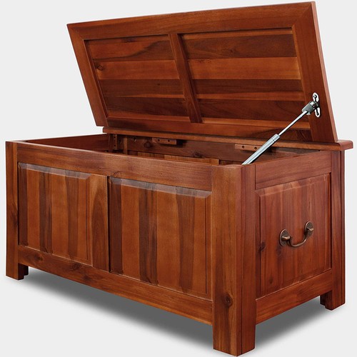 Wooden storage chest - storage,
