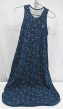 WOOLINO 4 Season BIG KID Sleep Bag Organic Cotton 4-6 Years NIGHT SKY BLUE (EUC)