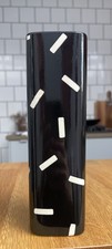 Dorothy Hafner Rosenthal Black & Cream Confetti Cylindrical Vase 1985 Signed