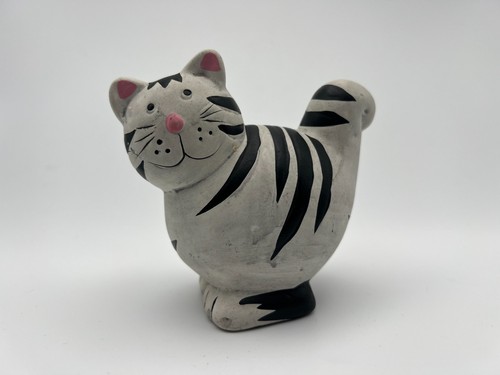 Cute ceramic pottery fat cat - ceramic,