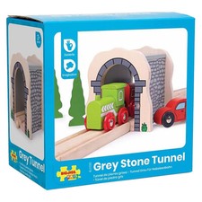 Bigjigs Rail Wooden Trains Grey Stone Railway Tunnel Kids Play Toy Age 3+ Sealed