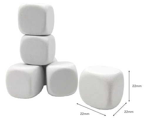 Sided blank white dice - white,