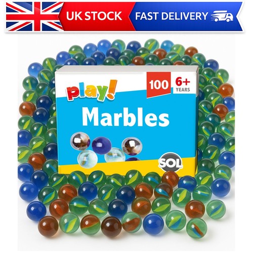 100 glass marbles - for, kids