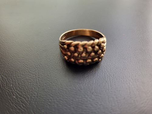 1970s 9ct gold keeper ring - 1970s,