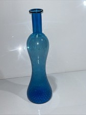 mid century Blue glass genie
