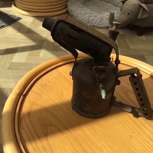 Vintage brass blow torch - brass, /