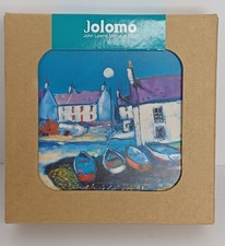 Jolomo John Lowrie Morrison 4 Coasters Isle Of Islay 10x10cm Cork Backing BNIB