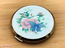 Stratton butterflies and flowers Vintage Ladies Powder Compact -cor