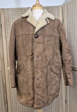 Vintage Nurseys Sheepskin Coat Men’s UK 42 Made in England Real Shearling R7