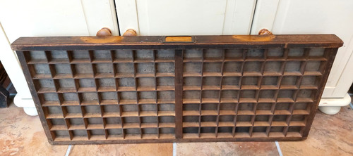 Vintage wooden printers tray