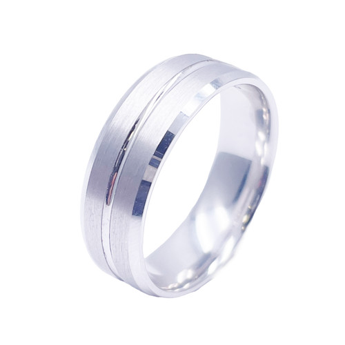 Mens platinum wedding band - wedding,