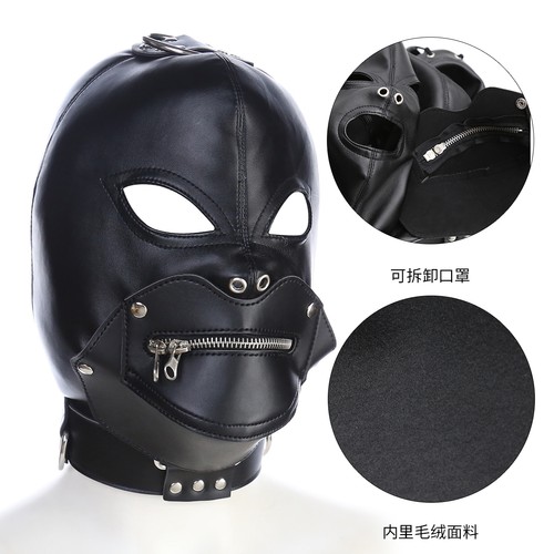 Bondage leather hood gimp - bondage,