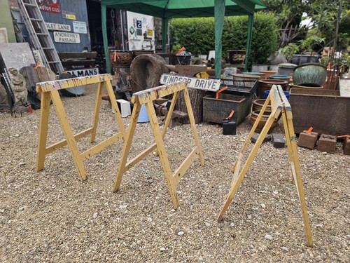 Trio vintage trestle table - trestle,