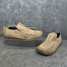 Wrangler Loafers Mens Size 45 UK 10.5 Brown Suede Leather Shoes Slip-On Comfort