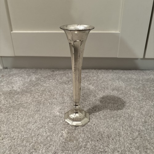 Silver plated bud vase - bud, in