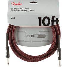 Fender 3M (10') Professional Series Instrument Cable, Red Tweed