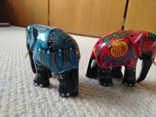 Pair vintage handpainted - pair,