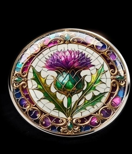 Scottish thistle brooch - thistle,