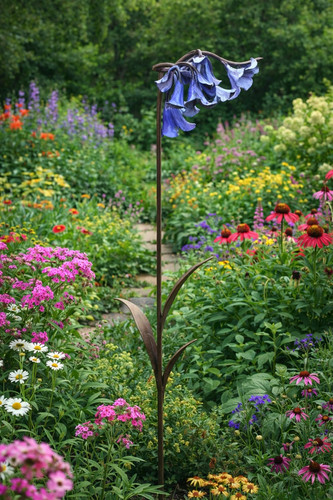 Metal bluebell garden - metal, stake