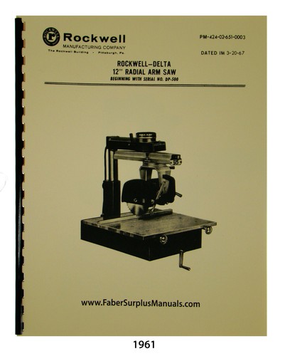 Rockwell delta radial arm - rockwell, 12"