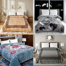 2PLY Heavy Weight Reversible Blanket Super Soft King Size Bed Throw Comforter