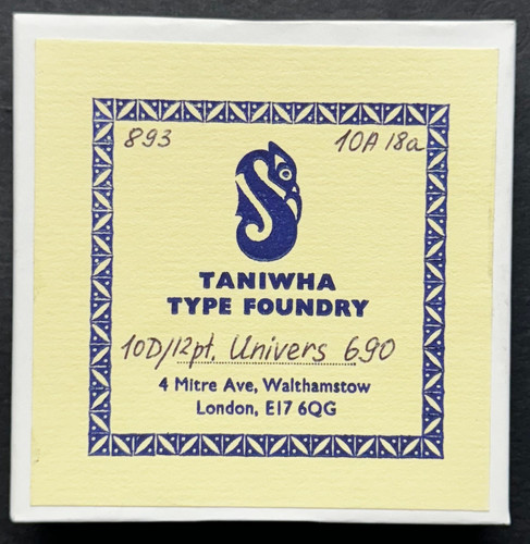Letterpress type 10d - -,