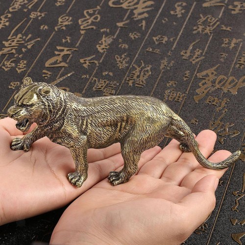 Brass tiger figurine - tiger,