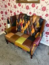 Harlequin leather chesterfield