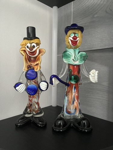 Pair murano style - of, glass